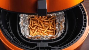 can you put aluminum foil in an air fryer