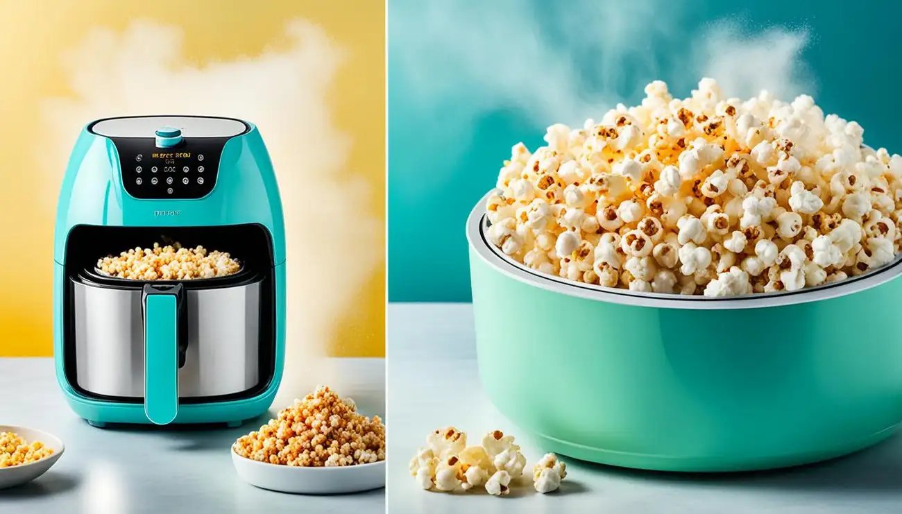 Making popcorn in an air fryer